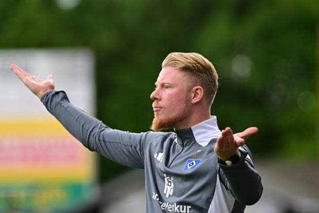 Fußball I Frauen I Saison 2024-2025 I 2. Bundesliga I 26. Spieltag I SV Meppen - Hamburger SV I 18.05.2025 Nahaufnahme, Einzelfoto, Freisteller, Portrait, Porträt, Einzelbild, Einzelfoto, Körper: Marwin Bolz (Hamburger SV) Meppen Hänsch-Arena Niedersachsen Deutschland Copyright: xLobeca FelixxSchlikisx