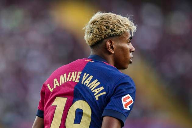 Lamine Yamal FC Barcelona, Barca during the LaLiga match between FC Barcelona and Villarreal CF at Olimpic Lluis Companys on May 18, 2025 in Barcelona, Spain. (Photo by Xavi Bonilla DeFodi Images)