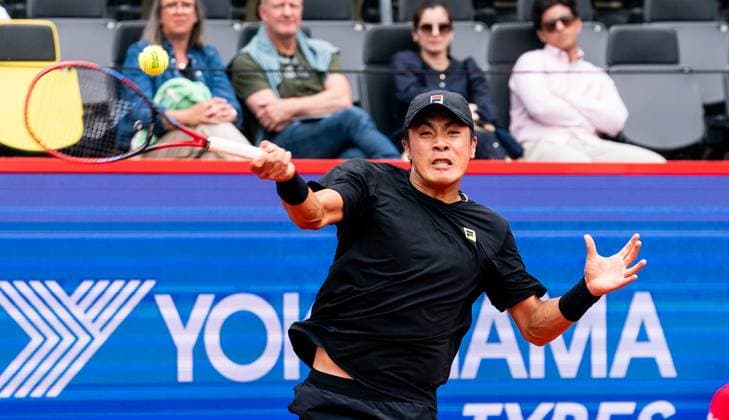 19.05.2025, ATP, Tennis Herren 500, Tennis, Herren, Hamburg Open, Hamburg, Raphael Collignon (Belgien) - Brandon Nakashima (USA) Brandon Nakashima (USA) Hamburg Tennis-Stadion Am Rothenbaum Hamburg Deutschland