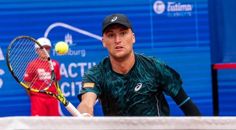 19.05.2025, ATP, Tennis Herren 500, Tennis, Herren, Hamburg Open, Hamburg, Raphael Collignon (Belgien) - Brandon Nakashima (USA) Raphael Collignon (Belgien) Hamburg Tennis-Stadion Am Rothenbaum Hamburg Deutschland