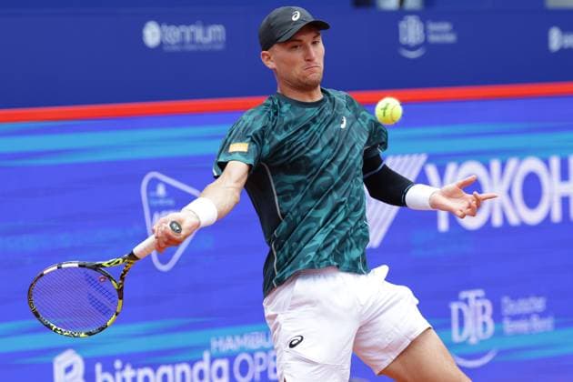 GER, Hamburg, xFSx, ATP500 Herren-Tennistunier Bitpanda Hamburg Open 2025, Sechzehntelfinale 19.05.2025 Raphael Collignon (BEL) spielt einen Vorhand Copyright: HMBxMedia FernandoxSoares