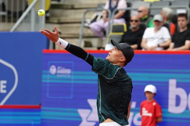 GER, Hamburg, xFSx, ATP500 Herren-Tennistunier Bitpanda Hamburg Open 2025, Sechzehntelfinale 19.05.2025 Raphael Collignon (BEL) macht einen Aufschlag Copyright: HMBxMedia FernandoxSoares