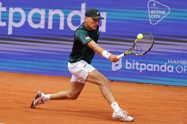 Sport Bilder des Tages GER, Hamburg, xFSx, ATP500 Herren-Tennistunier Bitpanda Hamburg Open 2025, Sechzehntelfinale 19.05.2025 Raphael Collignon (BEL) spielt eine Rueckhand Copyright: HMBxMedia FernandoxSoares