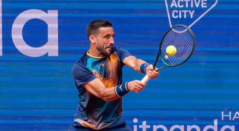 19.05.2025, ATP, Tennis Herren 500, Tennis, Herren, Hamburg Open, Hamburg, 1. Runde, Andrey Rublev (Russland) - Damir Dzumhur (Bosnien-Herzigowina) Damir Dzumhur (Bosnien-Herzigowina) Hamburg Tennis-Stadion Am Rothenbaum Hamburg Deutschland