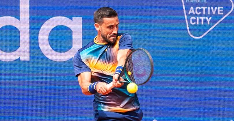 19.05.2025, ATP, Tennis Herren 500, Tennis, Herren, Hamburg Open, Hamburg, 1. Runde, Andrey Rublev (Russland) - Damir Dzumhur (Bosnien-Herzigowina) Damir Dzumhur (Bosnien-Herzigowina) Hamburg Tennis-Stadion Am Rothenbaum Hamburg Deutschland