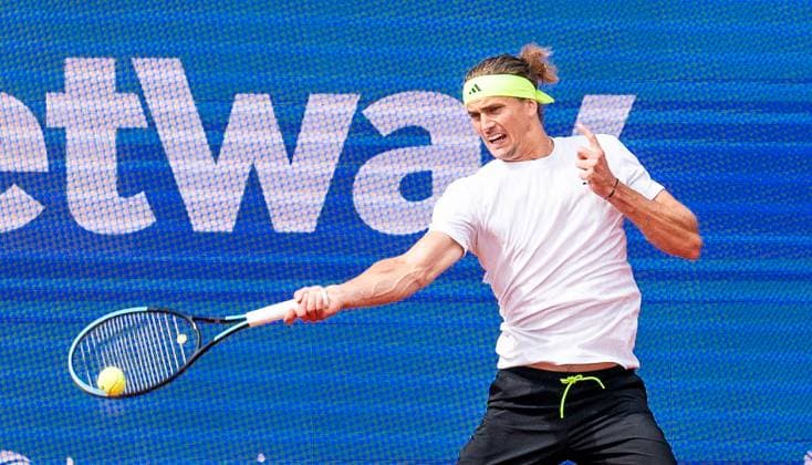 19.05.2025, ATP, Tennis Herren 500, Tennis, Herren, Hamburg Open, Hamburg, 1. Runde, Alexander Zverev (Deutschland) - Aleksandar Kovacevic (USA) Alexander Zverev (Deutschland) Hamburg Tennis-Stadion Am Rothenbaum Hamburg Deutschland