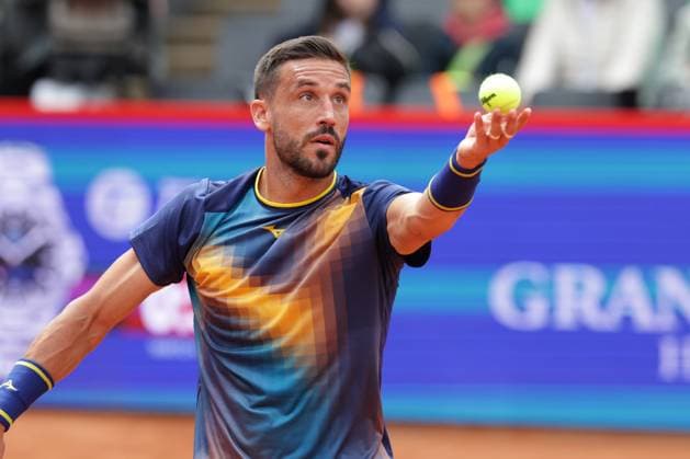 GER, Hamburg, xFSx, ATP500 Herren-Tennistunier Bitpanda Hamburg Open 2025, Sechzehntelfinale 19.05.2025 Damir Dzumhup (BIH) macht einen Aufschlag Copyright: HMBxMedia FernandoxSoares
