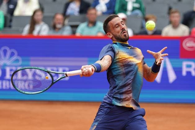 GER, Hamburg, xFSx, ATP500 Herren-Tennistunier Bitpanda Hamburg Open 2025, Sechzehntelfinale 19.05.2025 Damir Dzumhup (BIH) spielt einen Vorhand Copyright: HMBxMedia FernandoxSoares