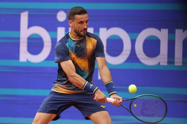 GER, Hamburg, xFSx, ATP500 Herren-Tennistunier Bitpanda Hamburg Open 2025, Sechzehntelfinale 19.05.2025 Damir Dzumhup (BIH) spielt eine Rueckhand Copyright: HMBxMedia FernandoxSoares