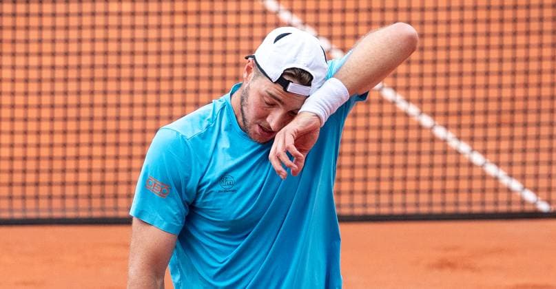19.05.2025, ATP, Tennis Herren 500, Tennis, Herren, Hamburg Open, Hamburg, 1. Runde, Jan-Lennard Struff (Deutschland) - Justin Engel (Deutschland) Justin Engel (Deutschland) Hamburg Tennis-Stadion Am Rothenbaum Hamburg Deutschland