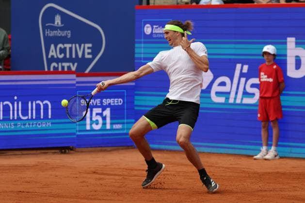 GER, Hamburg, xFSx, ATP, Tennis Herren 500 , Herren-Tennistunier Bitpanda Hamburg Open 2025, Sechzehntelfinale 19.05.2025 Alexander Zverev (GER) spielt einen Vorhand Copyright: HMBxMedia FernandoxSoares