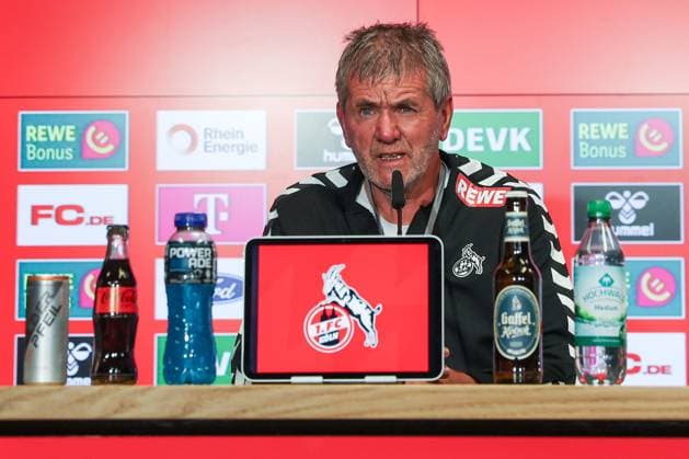 2. Bundesliga - 24 25 - 1. FC Köln - 1. FC Kaiserslautern am 18.05.2025 im RheinEnergieSTADION in Köln Trainer Head Coach Friedhelm Funkel (Koeln) bei der Pressekonferenz