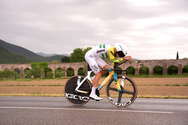 Plapp Lucas of Team Jayco Alula during the recognition of stage 10 of the Giro d™Italia from Lucca to Pisa Tudor ITT (Individual Time Trial), Italy - Tuesday, May 20, 2025. - cycling.  Copyright: xMarcoxAlpozzi LaPressex