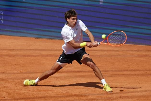 GER, Hamburg, xFSx, ATP, Tennis Herren 500 , Herren-Tennistunier Bitpanda Hamburg Open 2025, Sechzehntelfinale 20.05.2025 Flavio Cobolli (ITA) spielt eine Rueckhand Copyright: HMBxMedia FernandoxSoares
