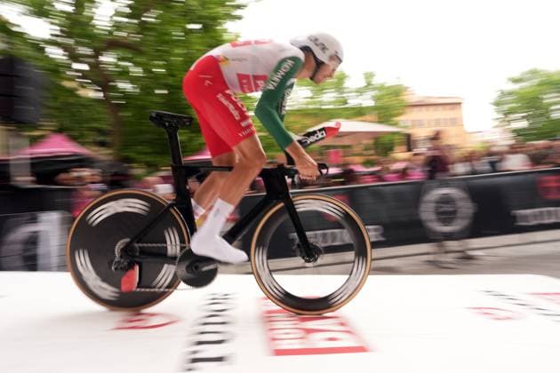 Pietrobon Andrea of Team Polti Visitmalta during the stage 10 of the Giro d™Italia from Lucca to Pisa Tudor ITT (Individual Time Trial), Italy - Tuesday, May 20, 2025. - cycling.  Copyright: xMassimoxPaolone LaPressex