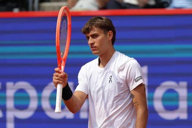 GER, Hamburg, xFSx, ATP, Tennis Herren 500 , Herren-Tennistunier Bitpanda Hamburg Open 2025, Sechzehntelfinale 20.05.2025 Flavio Cobolli (ITA) Siegerfaust, jubel , gewinnt das Spiel gegen Vitaliy Sachko (UKR) Copyright: HMBxMedia FernandoxSoares