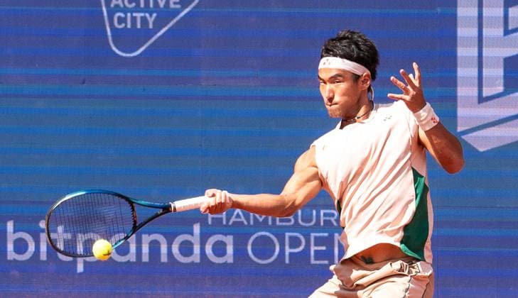 20.05.2025, ATP, Tennis Herren 500, Tennis, Herren, Hamburg Open, Hamburg, 1. Runde, Yunchaokete Bu (China) - Frances Tiafoe (USA) Yunchaokete Bu (China) Hamburg Tennis-Stadion Am Rothenbaum Hamburg Deutschland