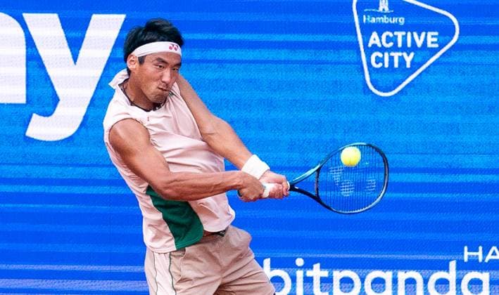 Sport Bilder des Tages 20.05.2025, ATP, Tennis Herren 500, Tennis, Herren, Hamburg Open, Hamburg, 1. Runde, Yunchaokete Bu (China) - Frances Tiafoe (USA) Yunchaokete Bu (China) Hamburg Tennis-Stadion Am Rothenbaum Hamburg Deutschland