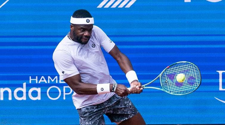 20.05.2025, ATP, Tennis Herren 500, Tennis, Herren, Hamburg Open, Hamburg, 1. Runde, Yunchaokete Bu (China) - Frances Tiafoe (USA) Frances Tiafoe (USA) Hamburg Tennis-Stadion Am Rothenbaum Hamburg Deutschland
