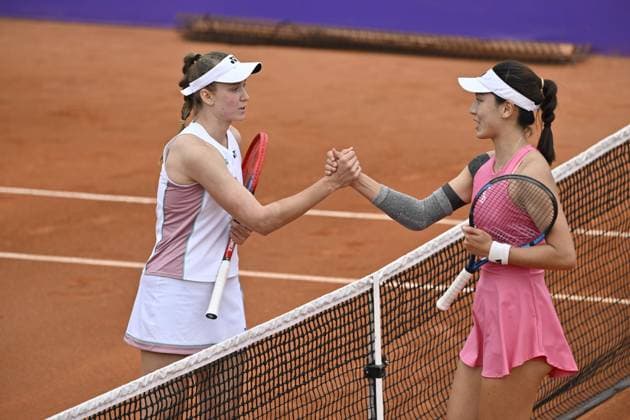 Tennis : Internationaux de Strasbourg 2025 - WTA, Tennis Damen 500 Tennis - Internationaux de Strasbourg 2025 - WTA 500 - Elena Rybakina - Republique Tcheque France  Copyright: xChryslenexCaillaudx xPsnewZx