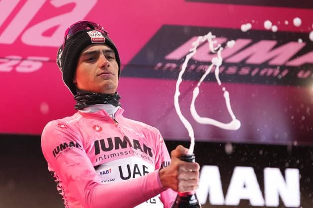 Del Toro Romero Isaac of Uae Team Emirates Xrg during the stage 10 of the Giro d™Italia from Lucca to Pisa Tudor ITT (Individual Time Trial), Italy - Tuesday, May 20, 2025. - cycling.  Copyright: xGianxMattiaxD Alberto LaPressex