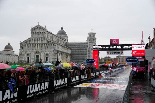Del Toro Romero Isaac of Uae Team Emirates Xrg on the finish line at the stage 10 of the Giro d’Italia from Lucca to Pisa Tudor ITT (Individual Time Trial), Italy - Tuesday, May 20, 2025. - cycling.  Copyright: xFabioxFerrari LaPressex