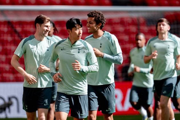 Tottenham Hotspur Training Session - UEFA Europa League Final 2025 Son Heung-Min of Tottenham Hotspur during Tottenham Hotspur training session ahead of the UEFA Europa League Final 2025 between Tottenham Hotspur and Manchester United, ManU at San Mames Stadium on May 20, 2025 in Bilbao, Spain. Bilbao San Mames Stadium Italy Copyright: xGiuseppexMaffiax UEL_Final_Tottenham-MD-1_200525_DSC0267