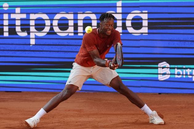 GER, Hamburg, xFSx , ATP, Tennis Herren 500 , Herren Tennistunier Bitpanda Hamburg Open 2025, Sechzehntelfinale 20.05.2025 Gael Monfils (FRA) spielt eine Rueckhand Copyright: HMBxMedia FernandoxSoares