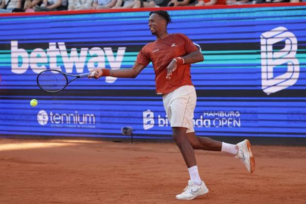 GER, Hamburg, xFSx , ATP, Tennis Herren 500 , Herren Tennistunier Bitpanda Hamburg Open 2025, Sechzehntelfinale 20.05.2025 Gael Monfils (FRA) spielt einen Vorhand Copyright: HMBxMedia FernandoxSoares