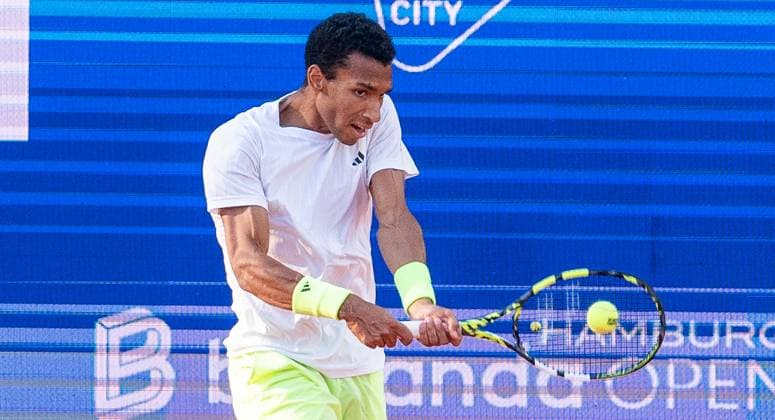 20.05.2025, ATP, Tennis Herren 500, Tennis, Herren, Hamburg Open, Hamburg, 1. Runde, Daniel Altmaier (Deutschland) - Felix Auger-Aliassime (Kanada) Felix Auger-Aliassime (Kanada) Hamburg Tennis-Stadion Am Rothenbaum Hamburg Deutschland