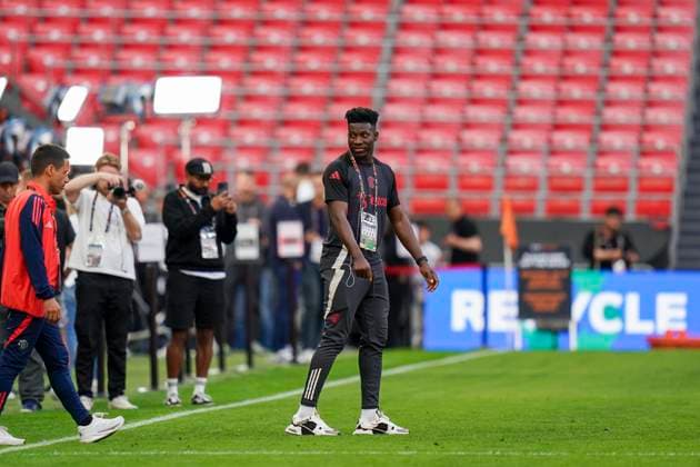 Manchester United, ManU FC stadium walk-around Manchester United goalkeeper Andre Onana (24) during the Manchester United stadium walk-around ahead of the UEFA Europa League Final, at the Estadio de San MamÃ s, Bilbao, Biscay, Spain on 20 May 2025 Credit: Eleanor Hoad Every Second Media Editorial use only. All images are copyright Every Second Media Limited. No images may be reproduced without prior permission. Copyright: xIMAGO EveryxSecondxMediax ESM-1485-0012 EleanorxHoadx xEveryxSecondxMediax