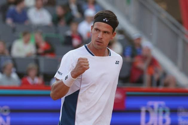 GER, Hamburg, xFSx , ATP, Tennis Herren 500 , Herren Tennistunier Bitpanda Hamburg Open 2025, Sechzehntelfinale 20.05.2025 Daniel Altmaier (GER) Siegerfaust, jubel Copyright: HMBxMedia FernandoxSoares