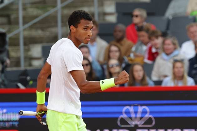 GER, Hamburg, xFSx , ATP, Tennis Herren 500 , Herren Tennistunier Bitpanda Hamburg Open 2025, Sechzehntelfinale 20.05.2025 Felix Auger-Aliassime (CAN) Siegerfaust, jubel Copyright: HMBxMedia FernandoxSoares