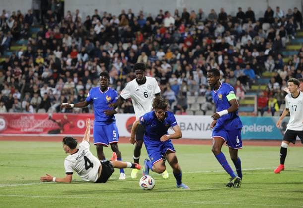 UEFA European Under-17 Championship 2024 25 Group A, in Tirana on, Albania on May 19, 2025. The football match Germany vs France during the UEFA European Under-17 Championship 2024 25 Group A at the Elbasan Arena stadium in Elbasan, Albania, on May 19, 2025. TIRANE ALBANIA Copyright: xSTRINGERx