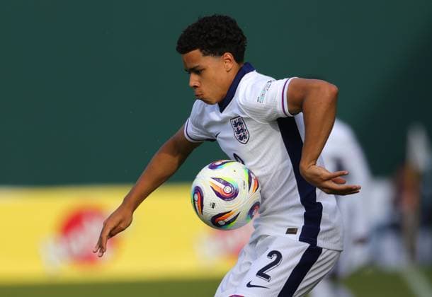 May 20, 2025, Rrogozhine, Rrogozhine, Albania: Bradley Burrowes of U-17 England in action during the UEFA European Under-17 Championship 2024 25 match between England and Belgium at Arena Egnatia in Rrogozhine, Albania on 20 May 2025. Rrogozhine Albania - ZUMAb266 20250520_zip_b266_008 Copyright: xArmandoxBabanix