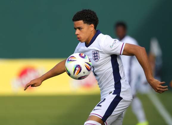 May 20, 2025, Rrogozhine, Rrogozhine, Albania: Bradley Burrowes of U-17 England in action during the UEFA European Under-17 Championship 2024 25 match between England and Belgium at Arena Egnatia in Rrogozhine, Albania on 20 May 2025. Rrogozhine Albania - ZUMAb266 20250520_zip_b266_009 Copyright: xArmandoxBabanix