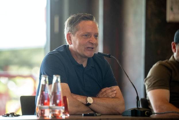 Fussball, Saison 2024 2025, Pressekonferenz der Frauen und Männer beim 1. FC Union Berlin, Geschäftsführer Horst Heldt, 21.05. 2025, Copyright: xMatthiasxKochx