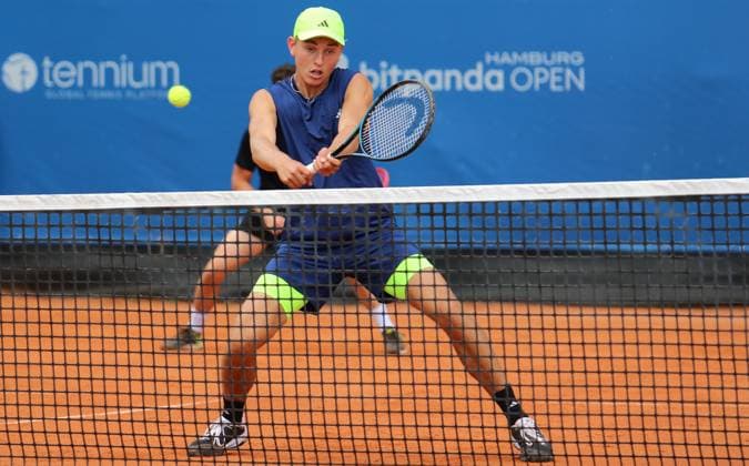ATP, Tennis Herren 500, Bitpanda Hamburg Open, 1. Runde im Doppel: Justin Engel (v.) und Max Hans Rehberg (h.)