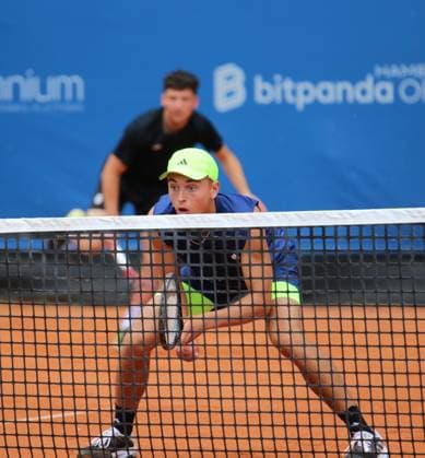 ATP, Tennis Herren 500, Bitpanda Hamburg Open, 1. Runde im Doppel: Justin Engel (v.) und Max Hans Rehberg (h.)