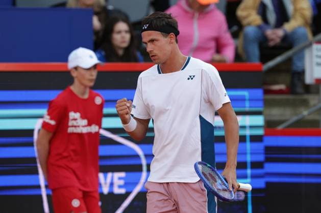 GER, Hamburg, xFSx , ATP, Tennis Herren 500 , Herren Tennistunier Bitpanda Hamburg Open 2025, Sechzehntelfinale 20.05.2025 Daniel Altmeier (GER) Siegerfaust, jubel Copyright: HMBxMedia FernandoxSoares
