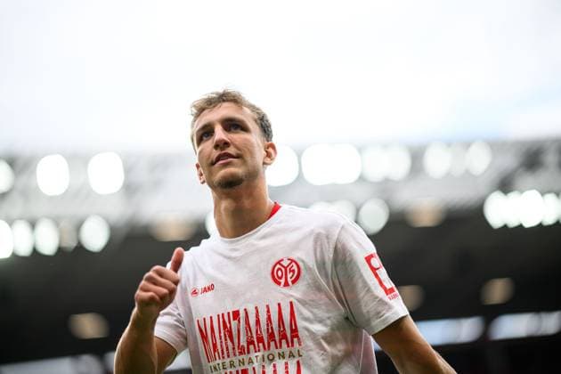 MAINZ, GERMANY - 17 MAY, 2025: Nelson Weiper - The Bundesliga match 1.FSV Mainz 05 vs Bayer 04 Leverkusen at Mewa Arena.  Copyright: xVitalixKliuievx