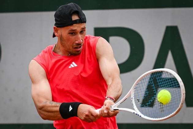 May 21, 2025, Paris, France, France: Kyrian JACQUET of France during the third qualifying day of Roland-Garros 2025, French Open 2025, Grand Slam tennis tournament at Roland-Garros Stadium on May 21, 2025 in Paris, France. Paris France - ZUMAm308 20250521_zsp_m308_008 Copyright: xMatthieuxMirvillex