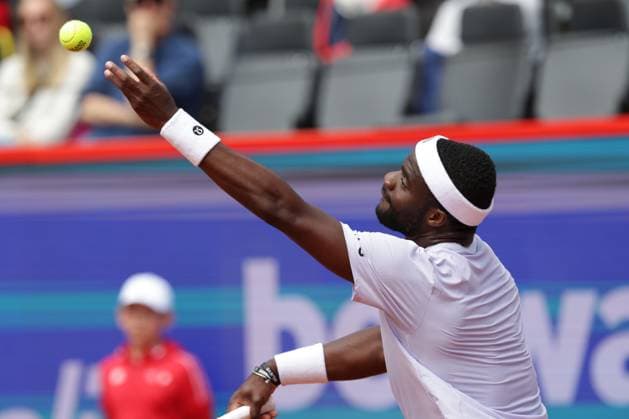 GER, Hamburg, xFSx , ATP, Tennis Herren 500 , Herren Tennistunier Bitpanda Hamburg Open 2025, Achtelfinale 21.05.2025 Frances Tiafoe (USA) macht einen Aufschlag Copyright: HMBxMedia FernandoxSoares
