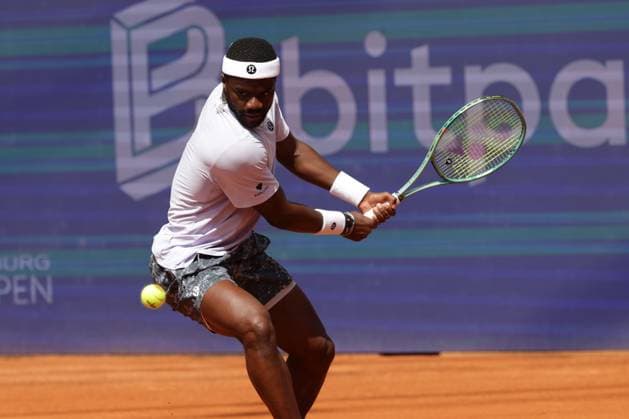 GER, Hamburg, xFSx , ATP, Tennis Herren 500 , Herren Tennistunier Bitpanda Hamburg Open 2025, Achtelfinale 21.05.2025 Frances Tiafoe (USA) spielt eine Rueckhand Copyright: HMBxMedia FernandoxSoares