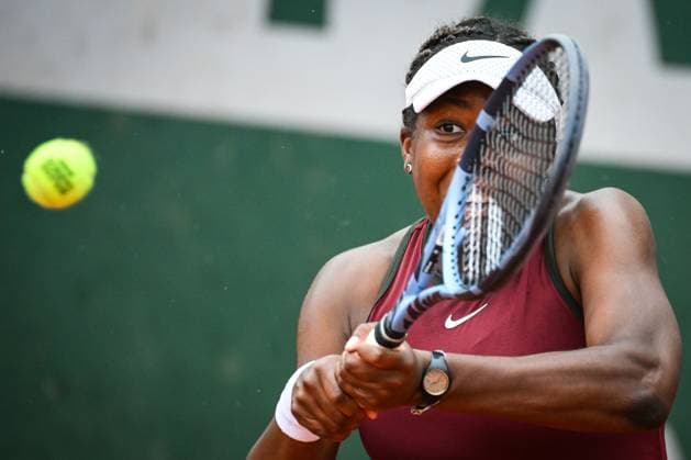 May 21, 2025, Paris, France, France: Daphnee MPETSHI PERRICARD of France during the third qualifying day of Roland-Garros 2025, French Open 2025, Grand Slam tennis tournament at Roland-Garros Stadium on May 21, 2025 in Paris, France. Paris France - ZUMAm308 20250521_zsp_m308_030 Copyright: xMatthieuxMirvillex