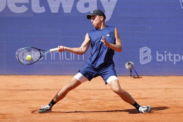 GER, Hamburg, xFSx , ATP, Tennis Herren 500 , Herren Tennistunier Bitpanda Hamburg Open 2025, Achtelfinale 21.05.2025 Justin Engel (GER) spielt einen Vorhand Copyright: HMBxMedia FernandoxSoares
