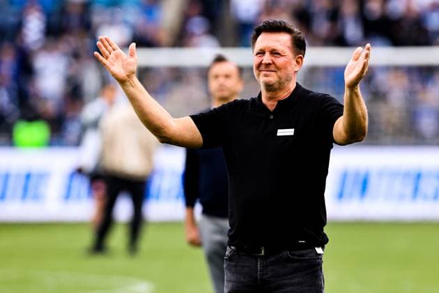 Trainer Christian Titz (1. FC Magdeburg) - 2. Fußball Bundesliga Saison 2024-2025 1. FC Magdeburg vs. Fortuna Düsseldorf in der Avnet Arena in Magdeburg - Fußball,Mann,Männer,Deutschland,18.05.2025 *** Coach Christian Titz 1 FC Magdeburg 2 Soccer Bundesliga Season 2024 2025 1 FC Magdeburg vs Fortuna Düsseldorf at the Avnet Arena in Magdeburg Soccer,Man,Men,Germany,18 05 2025