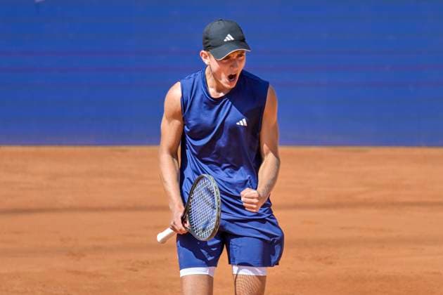 Justin Engel GER ballt jubelnd die Faust 21.05.2025 Tennis Hamburg Open ATP, Tennis Herren 500, Tennisstadium am Rothenbaum, Hamburg,