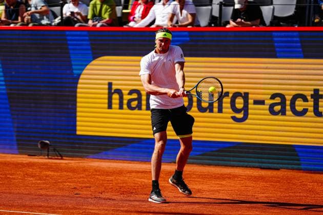 Alexander Zverev (GER) GER, Alexander Zverev (GER) vs. Alexandre Muller (FRA), Tennis, ATP, Tennis Herren 500, Bitpanda Hamburg Open, Achtelfinale, 21.05.2025 GER, Alexander Zverev (GER) vs. Alexandre Muller (FRA), Tennis, ATP 500, Bitpanda Hamburg Open, Achtelfinale, 21.05.2025 Hamburg Copyright: xEibner-Pressefoto MarcelxvonxFehrnx EP_MFN