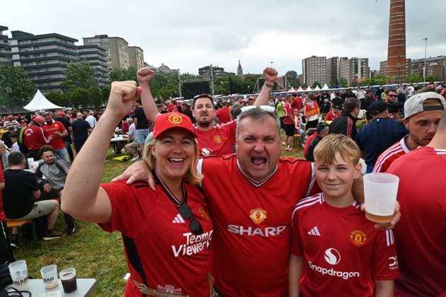 Bilbao se prepara para la final de la UEFA Europa League Ambiente en la fan zone del Manchester United, ManU antes del partido entre el Manchester United y el Tottenham con motivo de la final de la Europa League, a 21 de mayo de 2025, en Bilbao, Vizcaya, País Vasco (Espana). El estadio de San Mamés acoge el partido entre el Manchester United y el Tottenham que decidirá el campeón de la división de plata europea. La final es el mayor evento celebrado en Bilbao hasta la fecha. 21 MAYO 2025 Bilbao, Vizcaya (Pais Vasco) Bilbao, Vizcaya (Pais Vasco) Espana Copyright: xDavidxdexHarox 6738524
